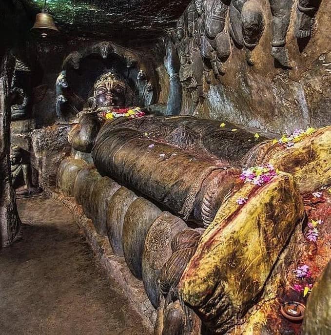 Bhagwan Lord Vishnu at Undavalli Caves-Andhra Pradesh-Stumbit Heritage
